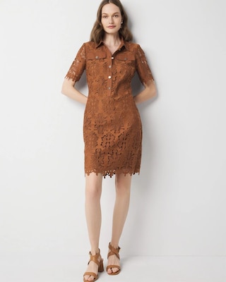 Lace Shirt Dress | White House Black Market